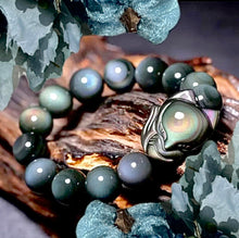 Load image into Gallery viewer, Rainbow 🌈 Obsidian Foxy Bracelet