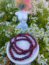 Load image into Gallery viewer, Garnet Crystal Beaded Bracelet