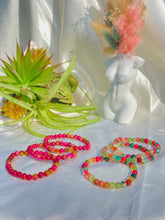 Load image into Gallery viewer, Watermelon Tourmaline Crystal Beaded Bracelet