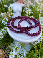 Load image into Gallery viewer, Garnet Crystal Beaded Bracelet