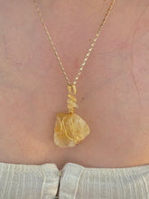 Load image into Gallery viewer, Raw Citrine Hand-wrapped Pendants