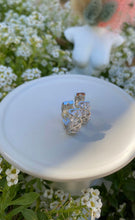 Load image into Gallery viewer, Icey Chained Silver Huggies