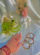 Load image into Gallery viewer, Watermelon Tourmaline Crystal Beaded Bracelet