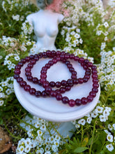 Load image into Gallery viewer, Garnet Crystal Beaded Bracelet