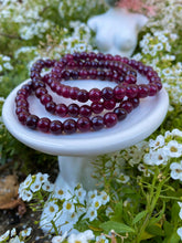 Load image into Gallery viewer, Garnet Crystal Beaded Bracelet