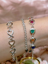 Load image into Gallery viewer, Heart Knot sterling silver bracelet
