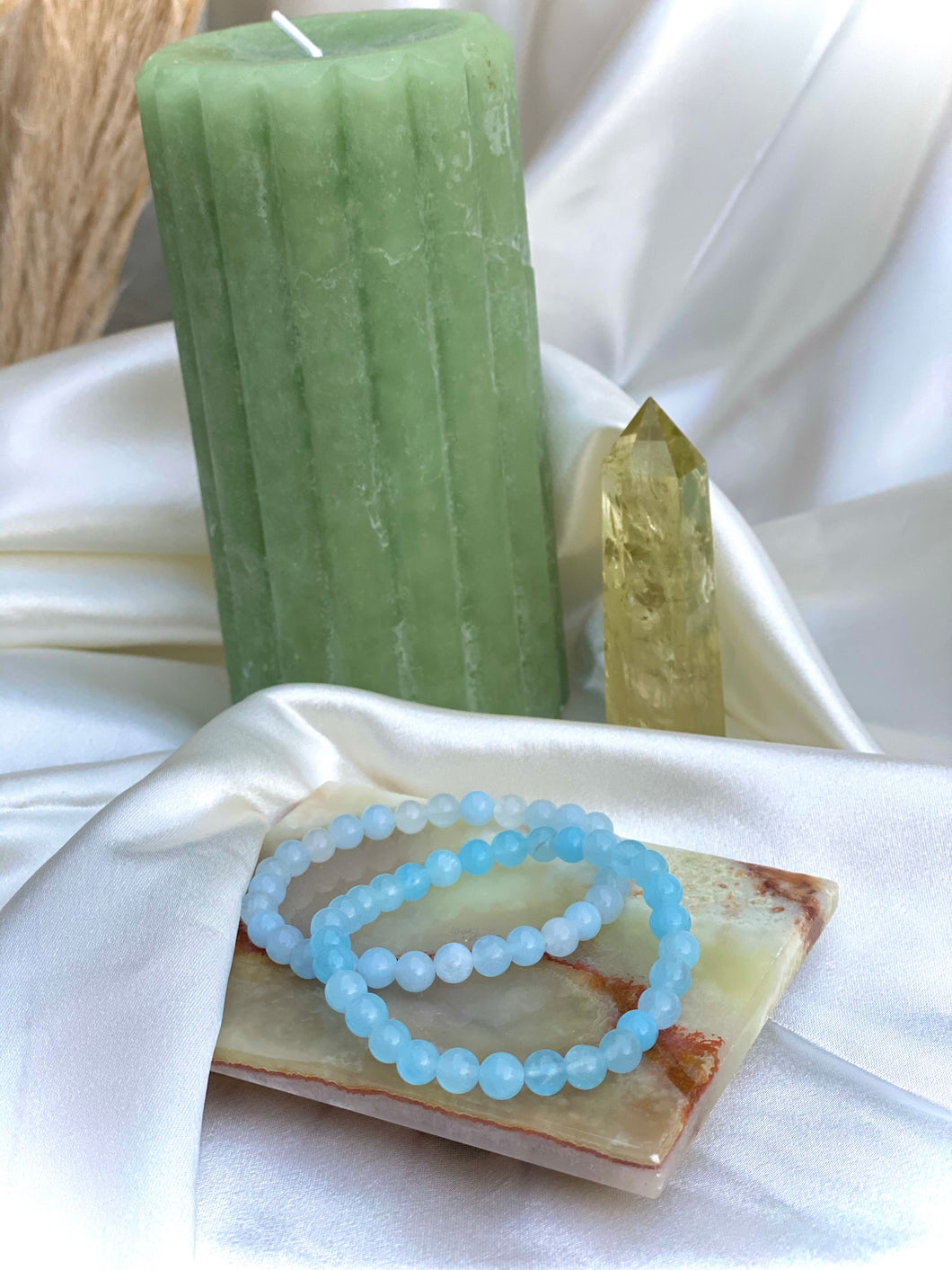 Aquamarine Crystal Bracelet