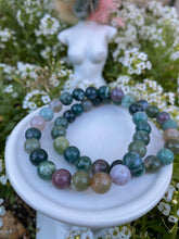 Load image into Gallery viewer, Indian Agate Crystal Bead Bracelet
