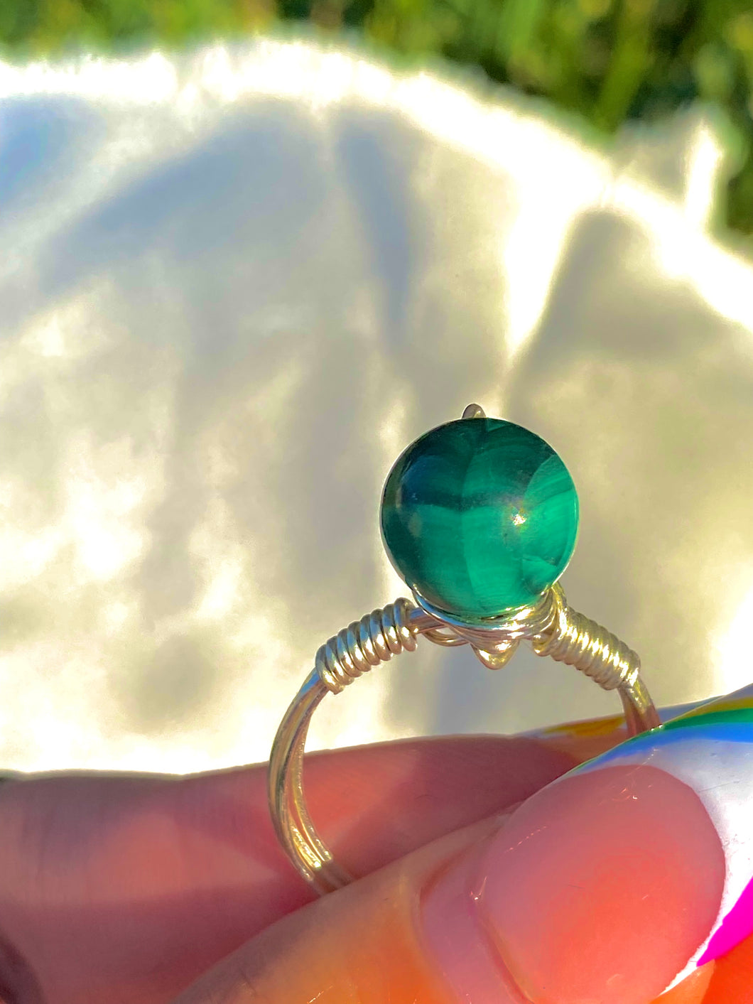 Handmade Authentic Malachite Ring