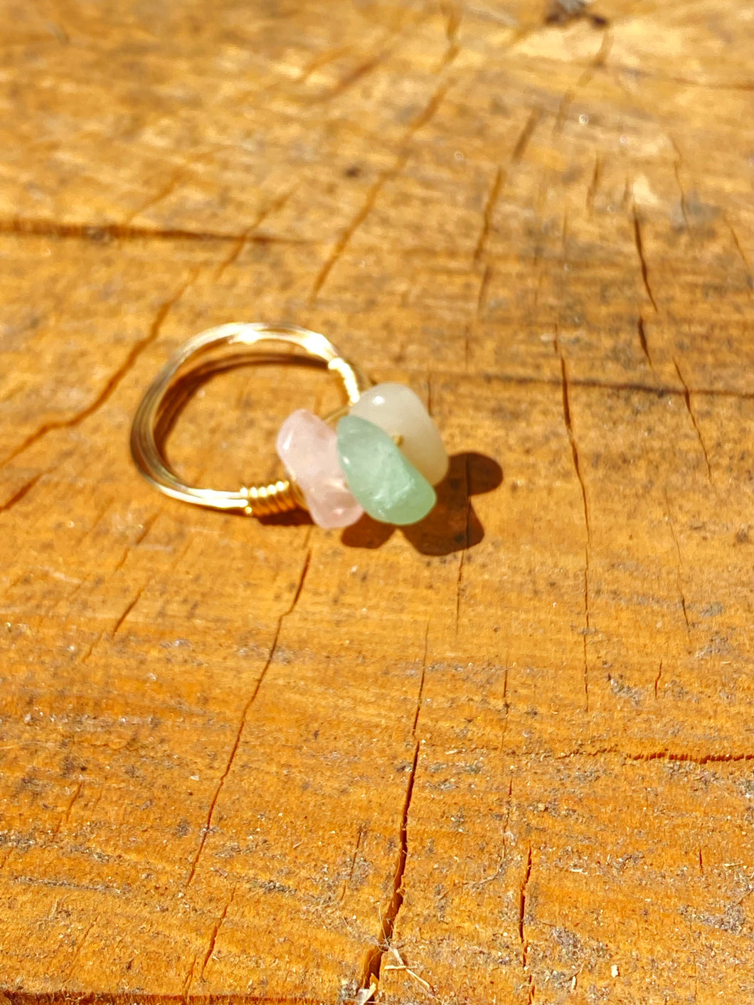 Handmade Crystal Trio Ring