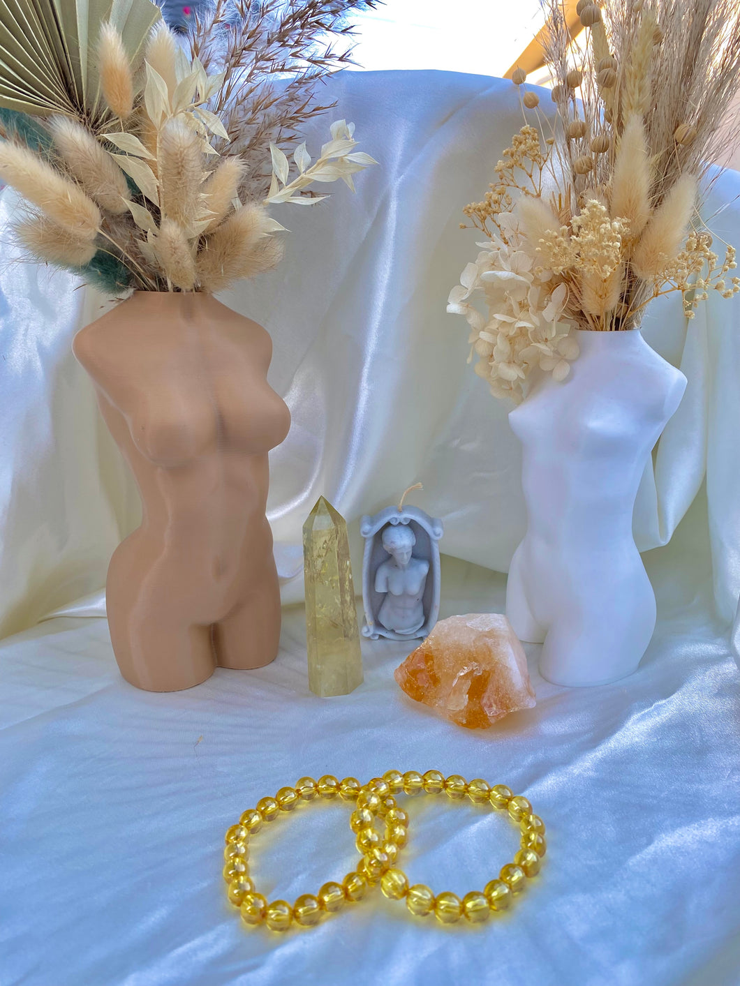 Citrine Crystal Beaded Bracelet