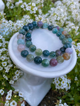 Load image into Gallery viewer, Indian Agate Crystal Bead Bracelet
