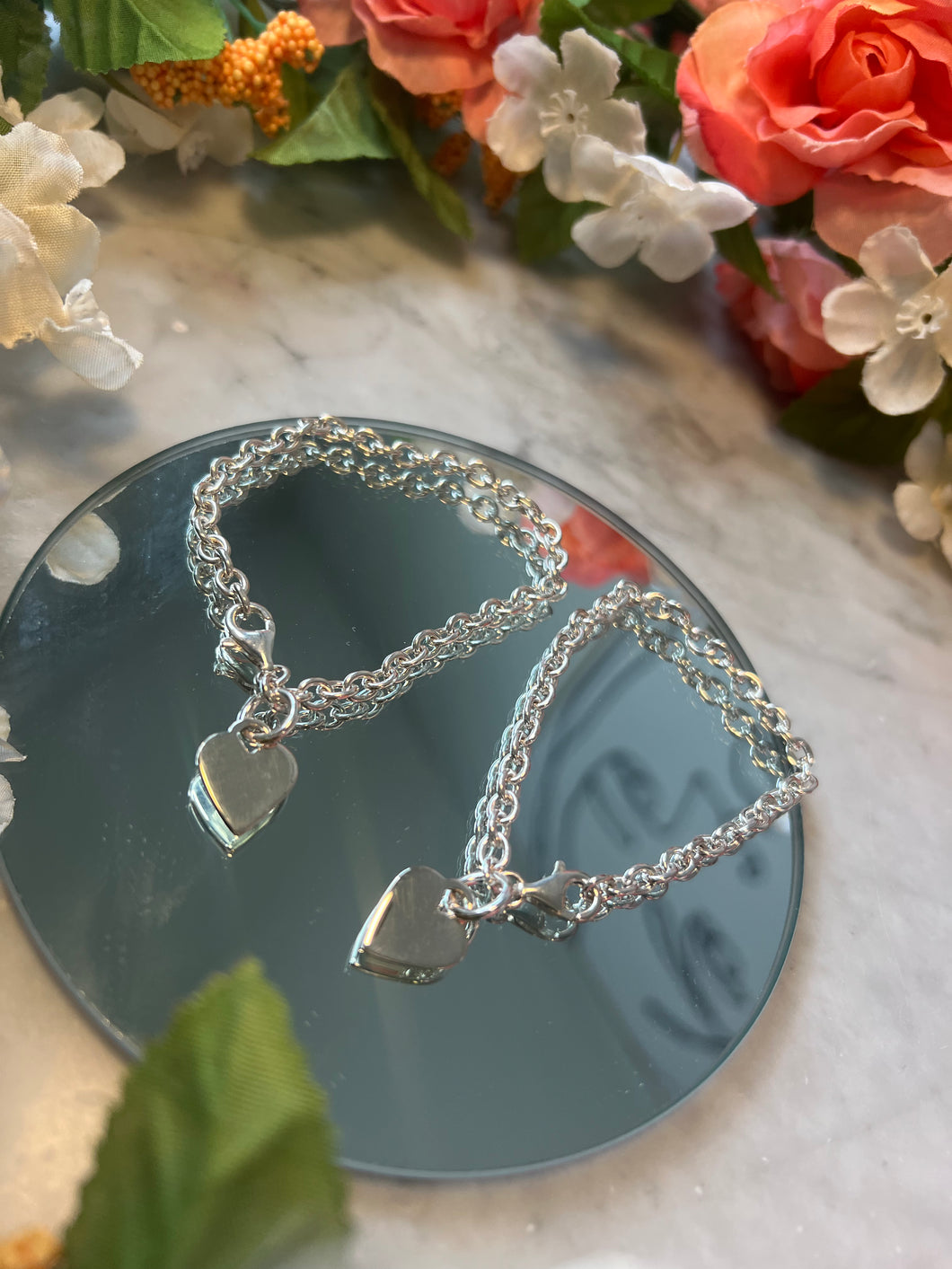 Tiffany 925 heart charm dupe bracelets