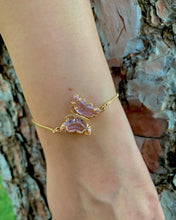 Load image into Gallery viewer, Rosey Butterfly Cinched Bracelet
